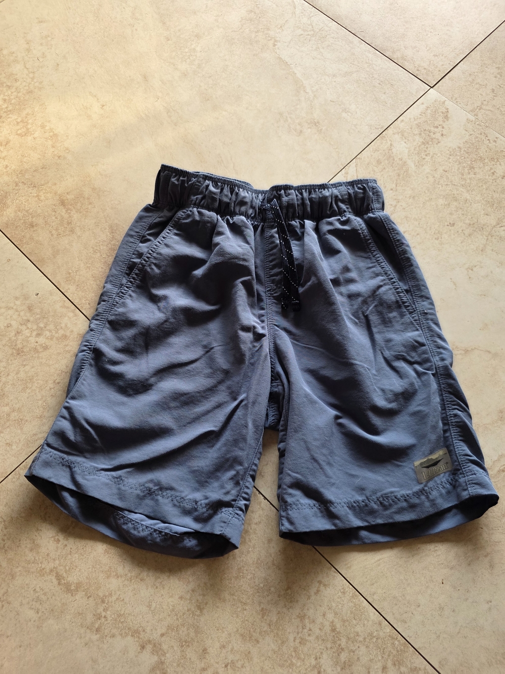 L.L. Bean Boys' Slate Blue Drawstring Shorts